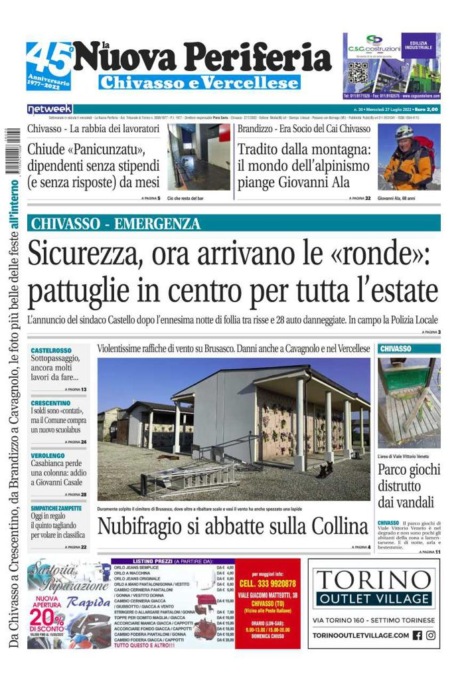 La Nuova Periferia è in edicola oggi, mercoledì 27 luglio