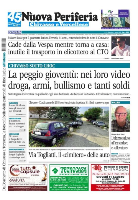 La Nuova Periferia è in edicola oggi, mercoledì 3 agosto