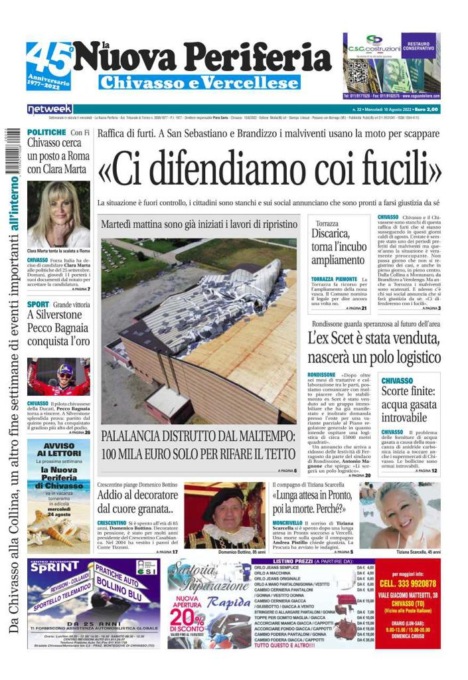 La Nuova Periferia è in edicola oggi, mercoledì 10 agosto