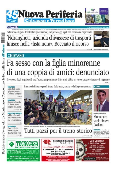 La Nuova Periferia è in edicola oggi, mercoledì 5 ottobre