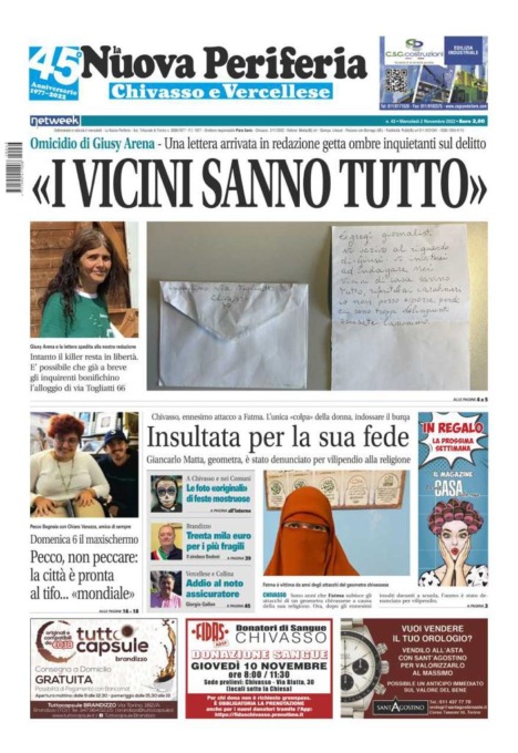 La Nuova Periferia è in edicola oggi, mercoledì 2 novembre