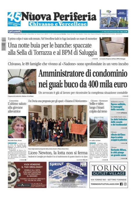 La Nuova Periferia è in edicola oggi, mercoledì  30 novembre