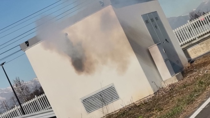 Allarme incendio nella casetta del generatore