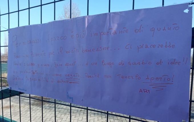 Pogliani, chiuso il parco giochi