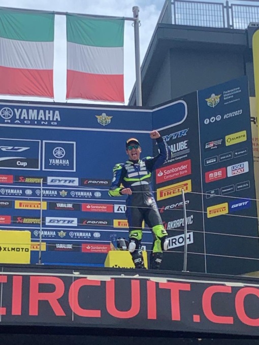 Trofeo Yamaha R7 il pilota chivassese Conte conquista il terzo posto