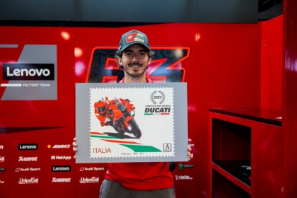 MotoGp 2022, un francobollo per la vittoria di Pecco con Ducati