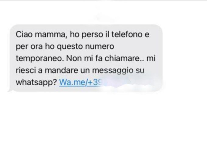 “Ciao mamma, ho perso il telefono…”, decine di messaggi truffa