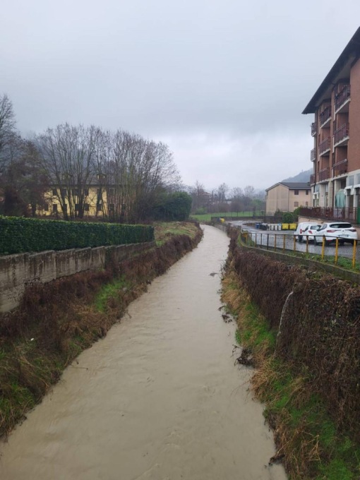 Maltempo, il Rio Trincavenna inizia ad ingrossarsi