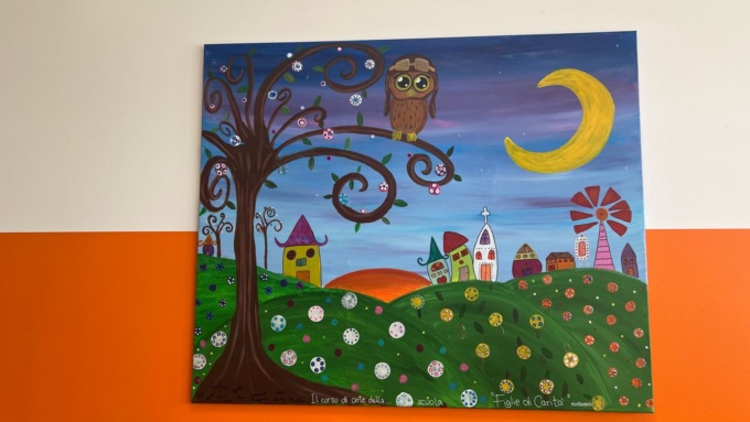Gli studenti della Primaria hanno donato un quadro all’Ospedale di Chivasso