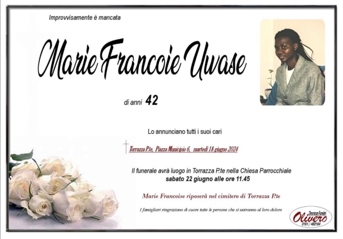 L’addio a Marie Francoie, trovata  morta in casa