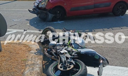 Auto contro moto, gravissima una ragazza di Cigliano