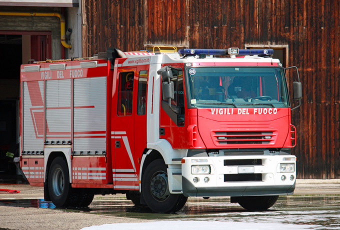 L’autopompa dei Vigili del Fuoco è sparita