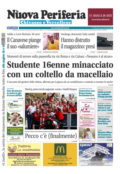La Nuova Periferia di Chivasso e Vercellese è in edicola (da oggi 2 aprile)