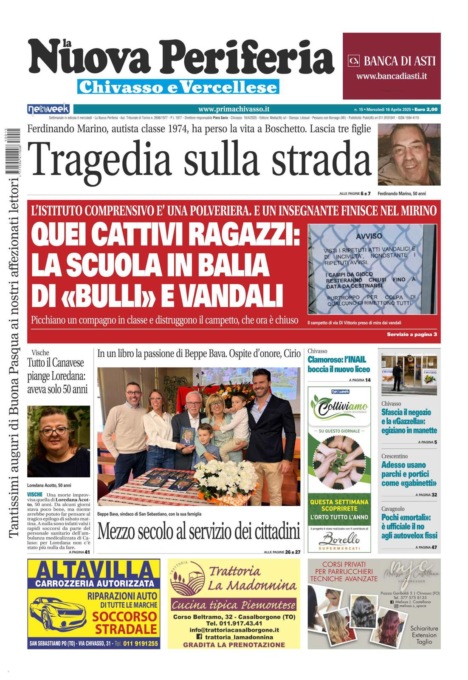 La Nuova Periferia di Chivasso e Vercellese è in edicola (da oggi 16 aprile)