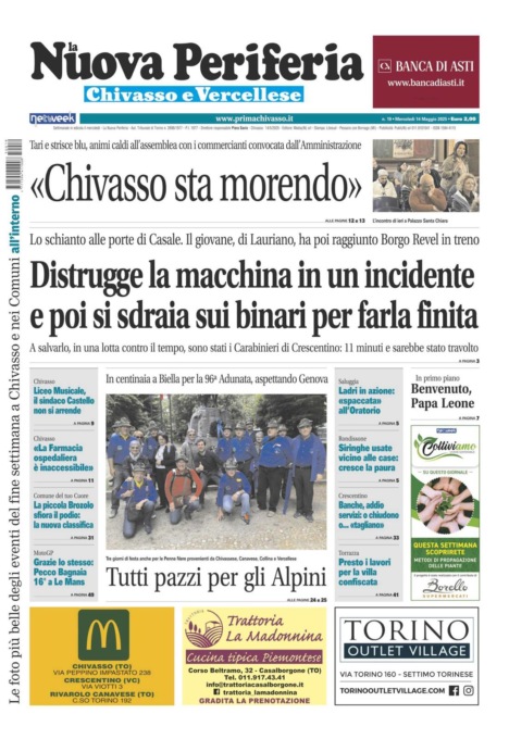 La Nuova Periferia di Chivasso e Vercellese è in edicola (da oggi  14 maggio)