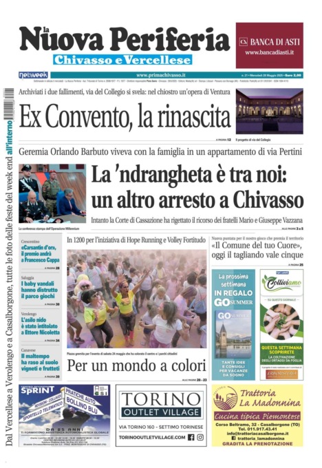 La Nuova Periferia di Chivasso e Vercellese è in edicola (da oggi  28 maggio)