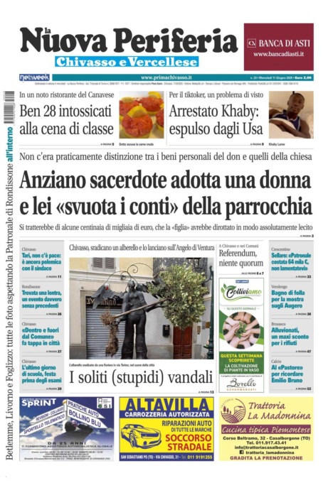La Nuova Periferia di Chivasso e Vercellese è in edicola (da oggi 11 giugno)