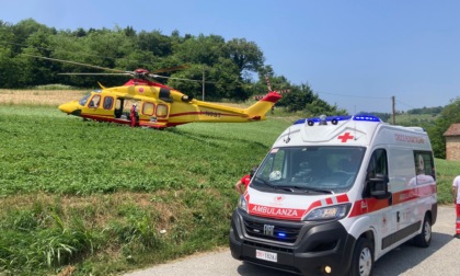 Cade dal trattore e viene trasportato al Cto