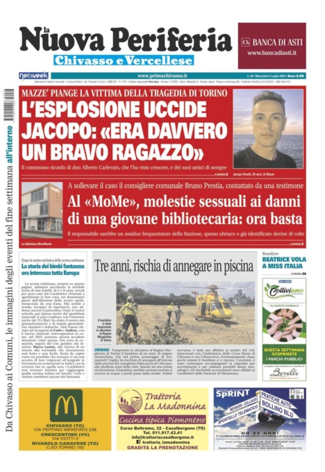 La Nuova Periferia di Chivasso e Vercellese è in edicola (da oggi 2 luglio