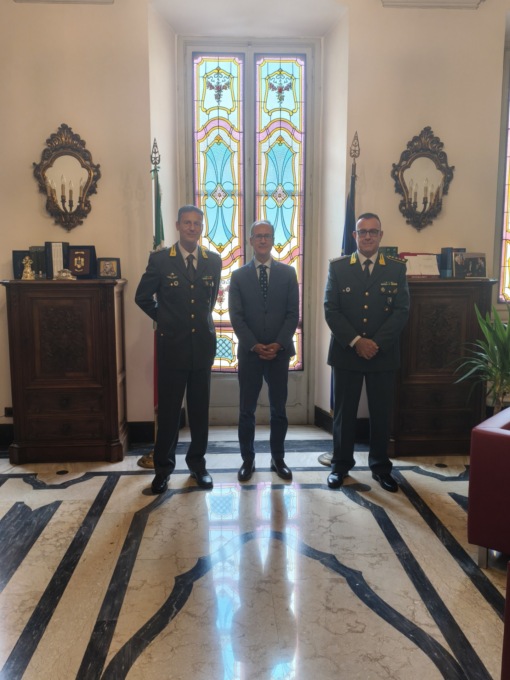 Il nuovo comandante della Guardia di Finanza dal Prefetto
