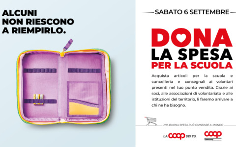 “Dona la Spesa per la Scuola”, raccolta di materiali scolastici alla Coop