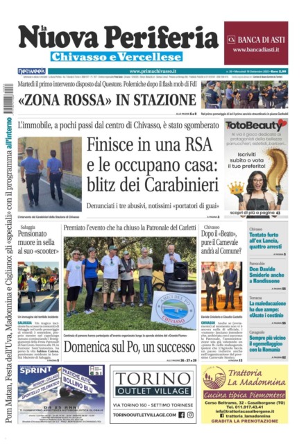 La Nuova Periferia di Chivasso e Vercellese è in edicola dal  10 settembre