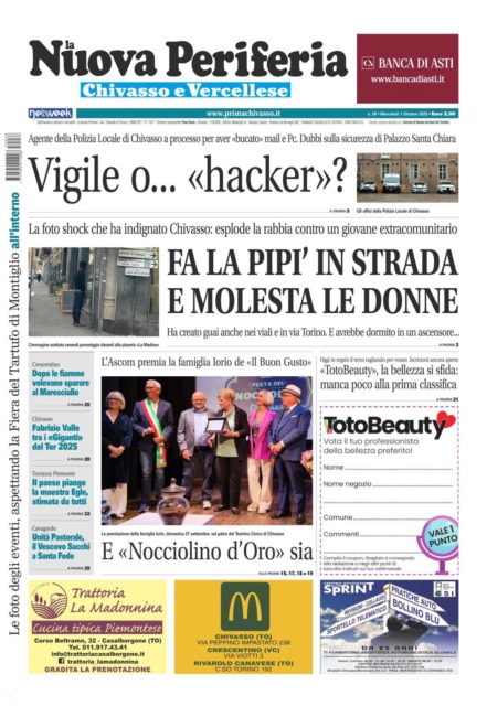 La Nuova Periferia di Chivasso e Vercellese 1 ottobre