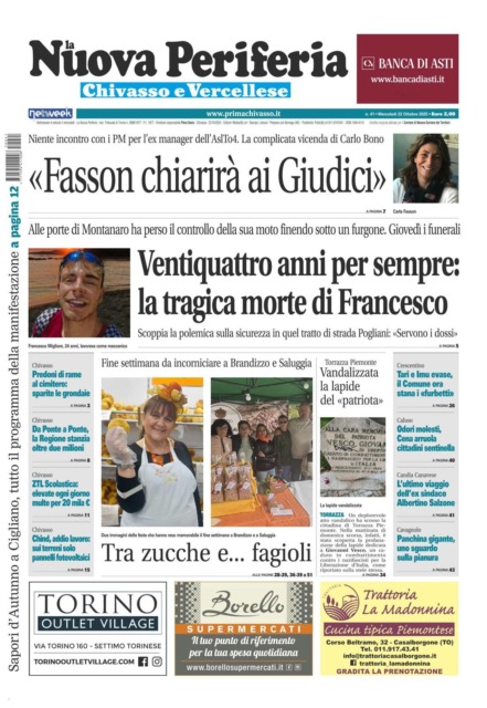 La Nuova Periferia è in edicola da oggi, mercoledì 22 ottobre