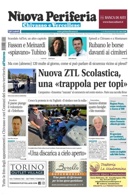 La Nuova Periferia è in edicola da oggi, mercoledì  29 ottobre