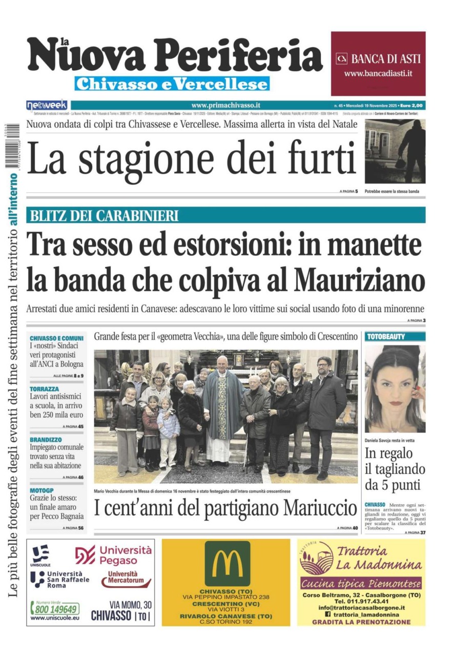 La Nuova Periferia è in edicola da oggi, mercoledì 19 novembre