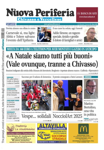 La Nuova Periferia è in edicola da oggi, mercoledì 17 dicembre