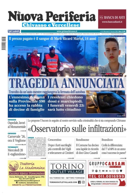 La Nuova Periferia è in edicola oggi, mercoledì 21 gennaio