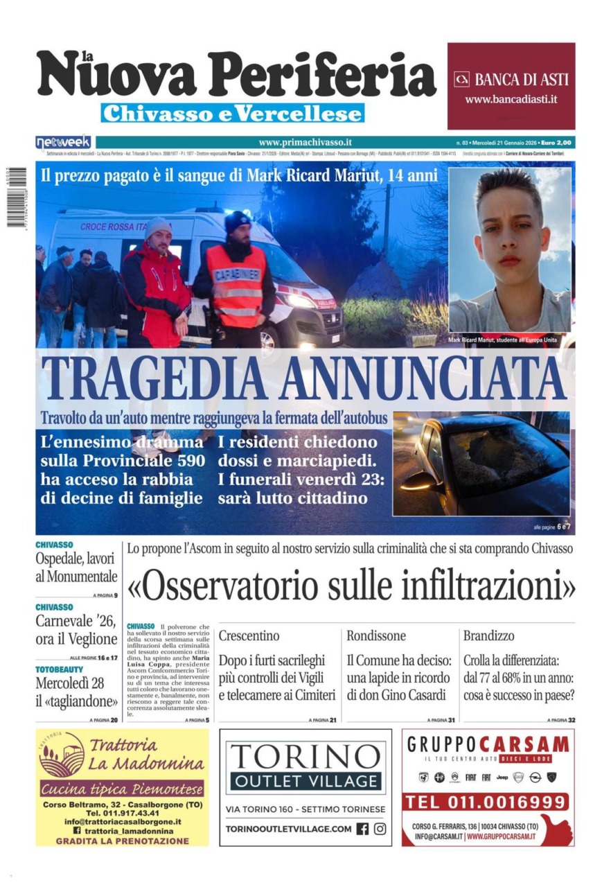 La Nuova Periferia è in edicola oggi, mercoledì 21 gennaio