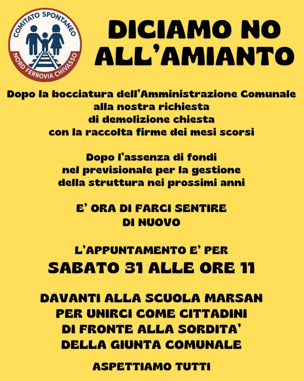 Amianto all’ex Marsan. Castello nega la demolizione, i cittadini protestano