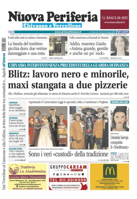 La Nuova Periferia è in edicola oggi, mercoledì 18 febbraio