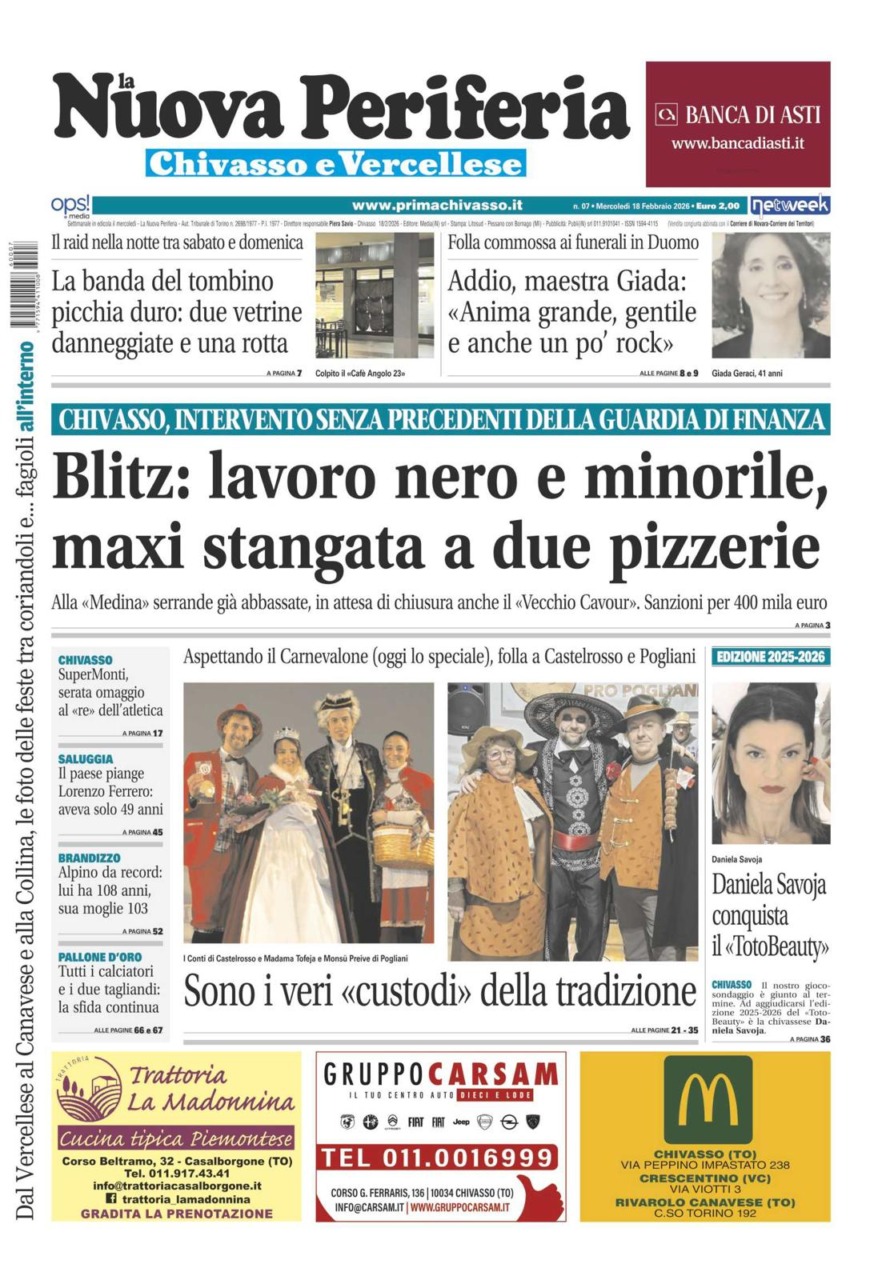 La Nuova Periferia è in edicola oggi, mercoledì 18 febbraio