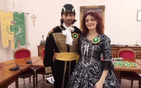 Generale e Regina del Carnevale di Cigliano, le Maschere