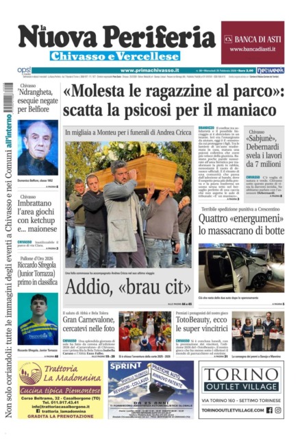 La Nuova Periferia è in edicola oggi, mercoledì 25 febbraio