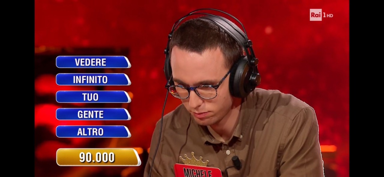 Michele Franchi protagonista a “L’Eredità”: perde 90mila euro per una sola lettera