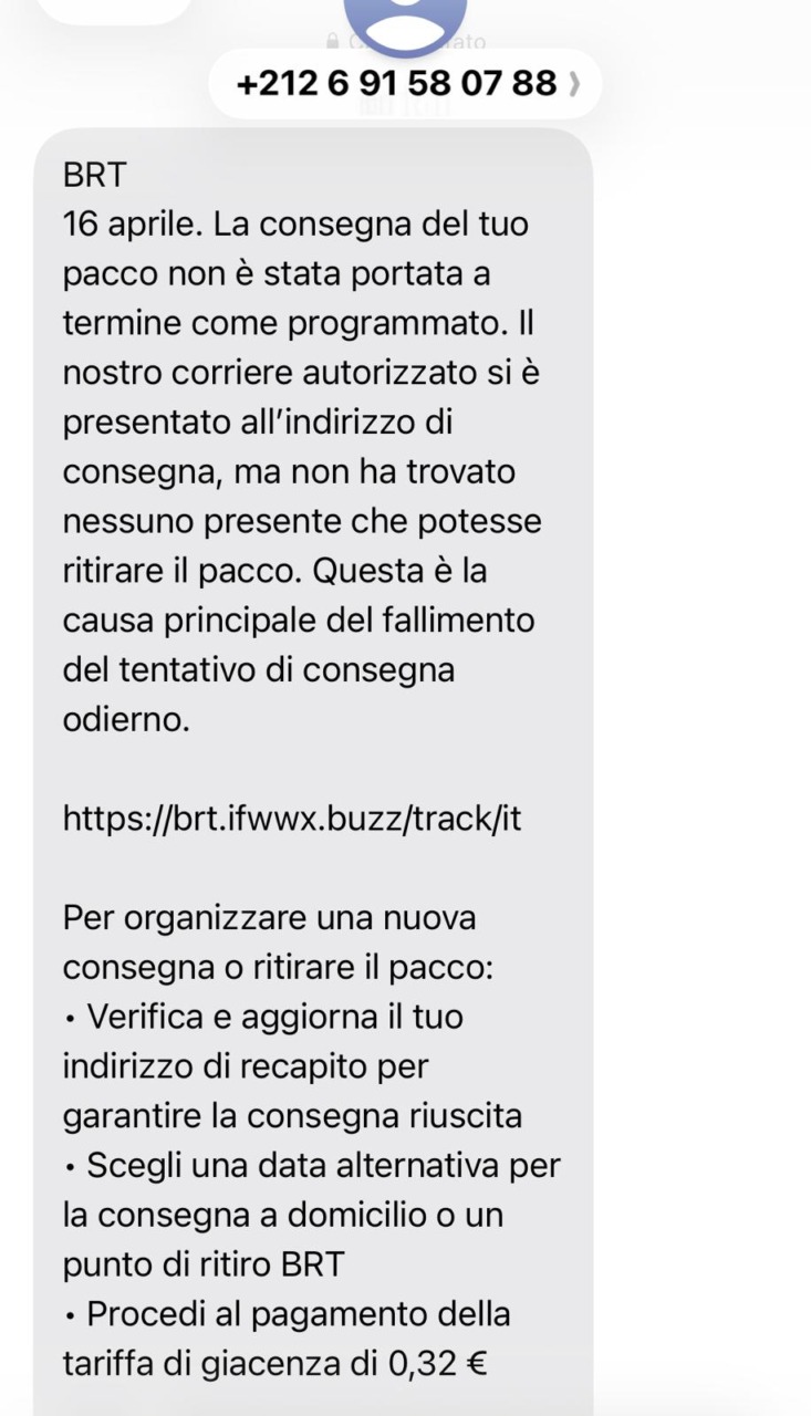 Allerta Truffa SMS: Il finto messaggio BRT. Ecco come difendersi