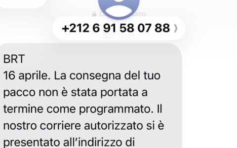 Allerta Truffa SMS: Il finto messaggio BRT. Ecco come difendersi