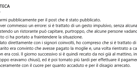 Sushi Teca, dal post di denuncia alle scuse del titolare: «È stato solo un malinteso»