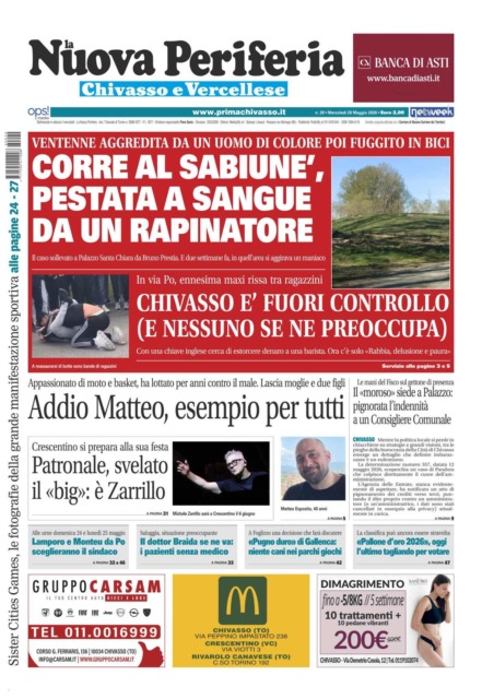 La Nuova Periferia è in edicola oggi, mercoledì 20 maggio