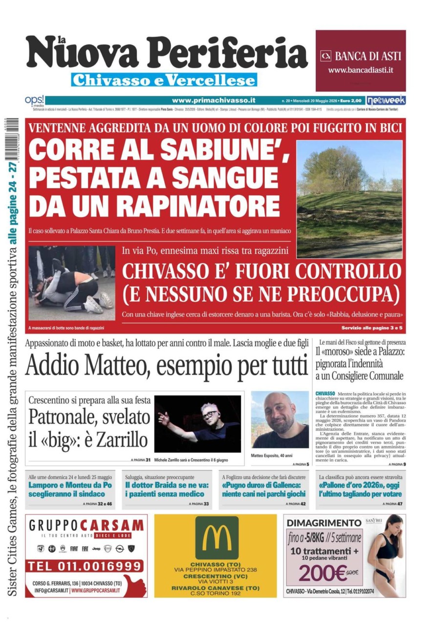 La Nuova Periferia è in edicola oggi, mercoledì 20 maggio