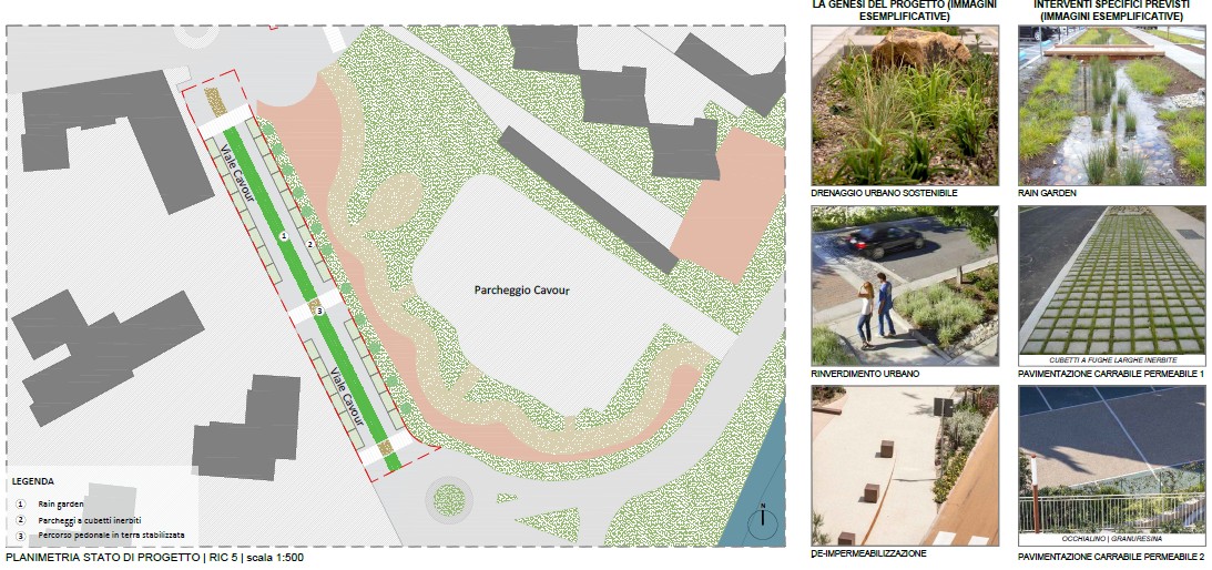 Corona Verde, tra alberi e… «stagni» in viale Cavour