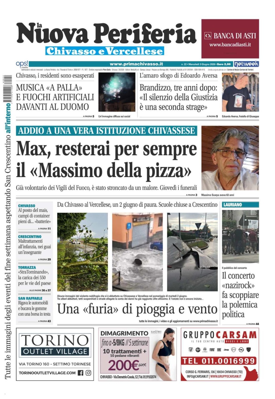 La Nuova Periferia è in edicola oggi, mercoledì 3 giugno
