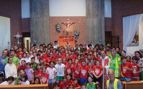 Oratorio Estivo Madonna del Rosario, la visita del Vescovo Salera