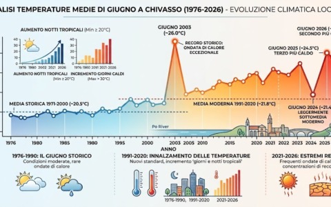 Giugno da record a Chivasso, il più caldo degli ultimi cinquant’anni