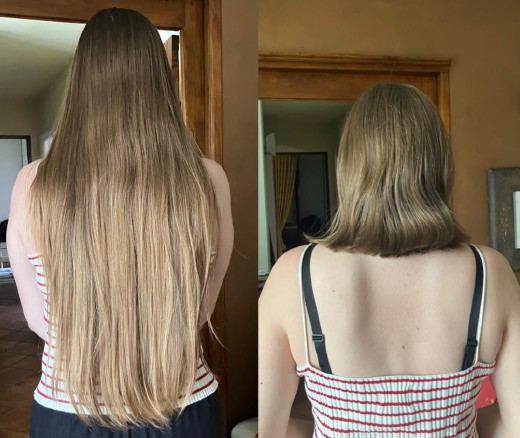 Lucia si taglia i capelli per donarli a chi è malato