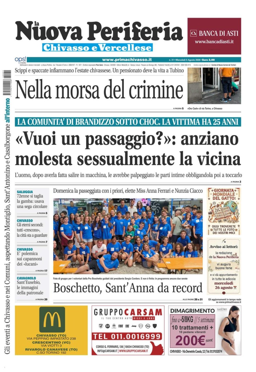La Nuova Periferia è in edicola oggi, mercoledì 5 agosto